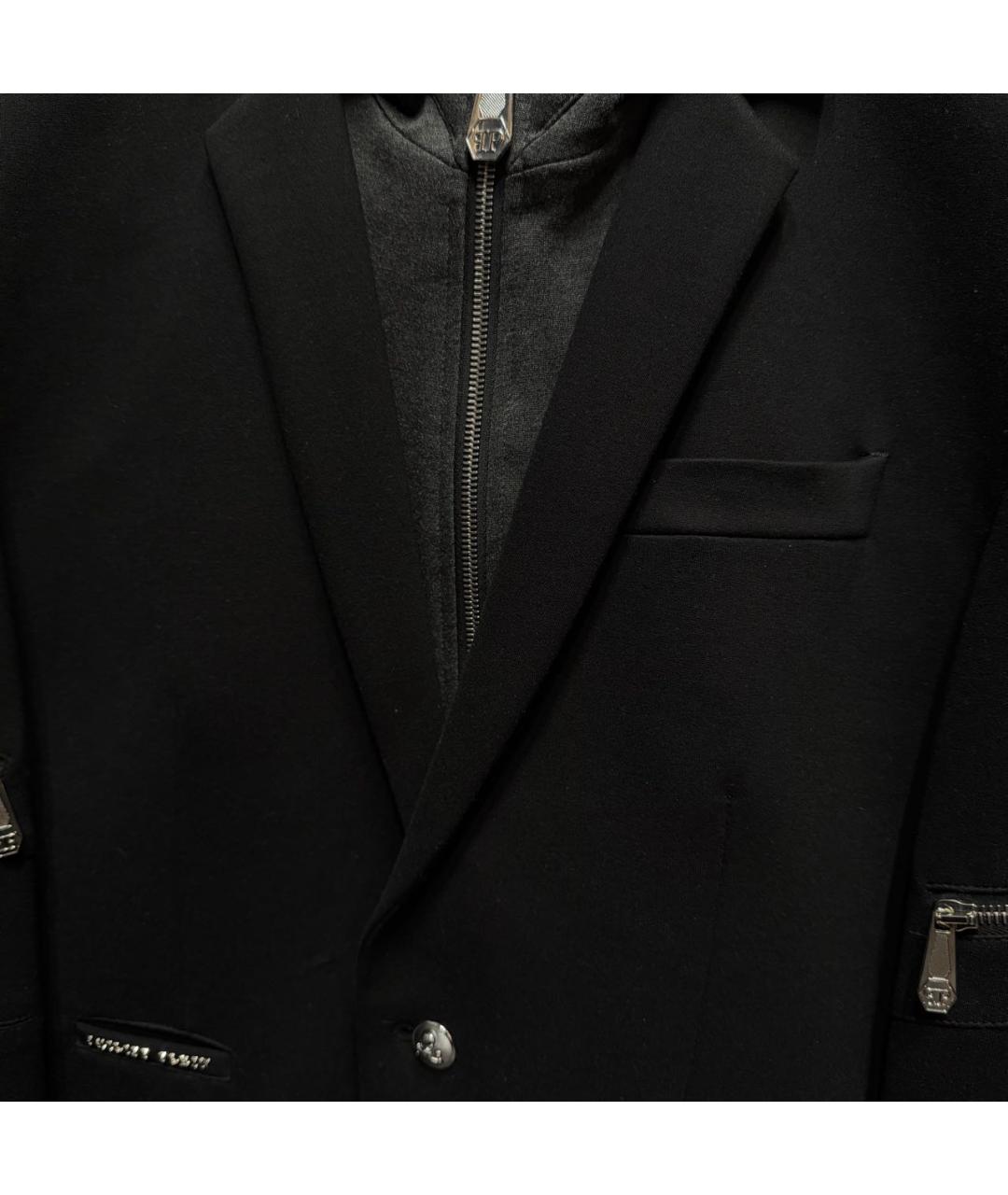 PHILIPP PLEIN Черный вискозный пиджак, фото 4