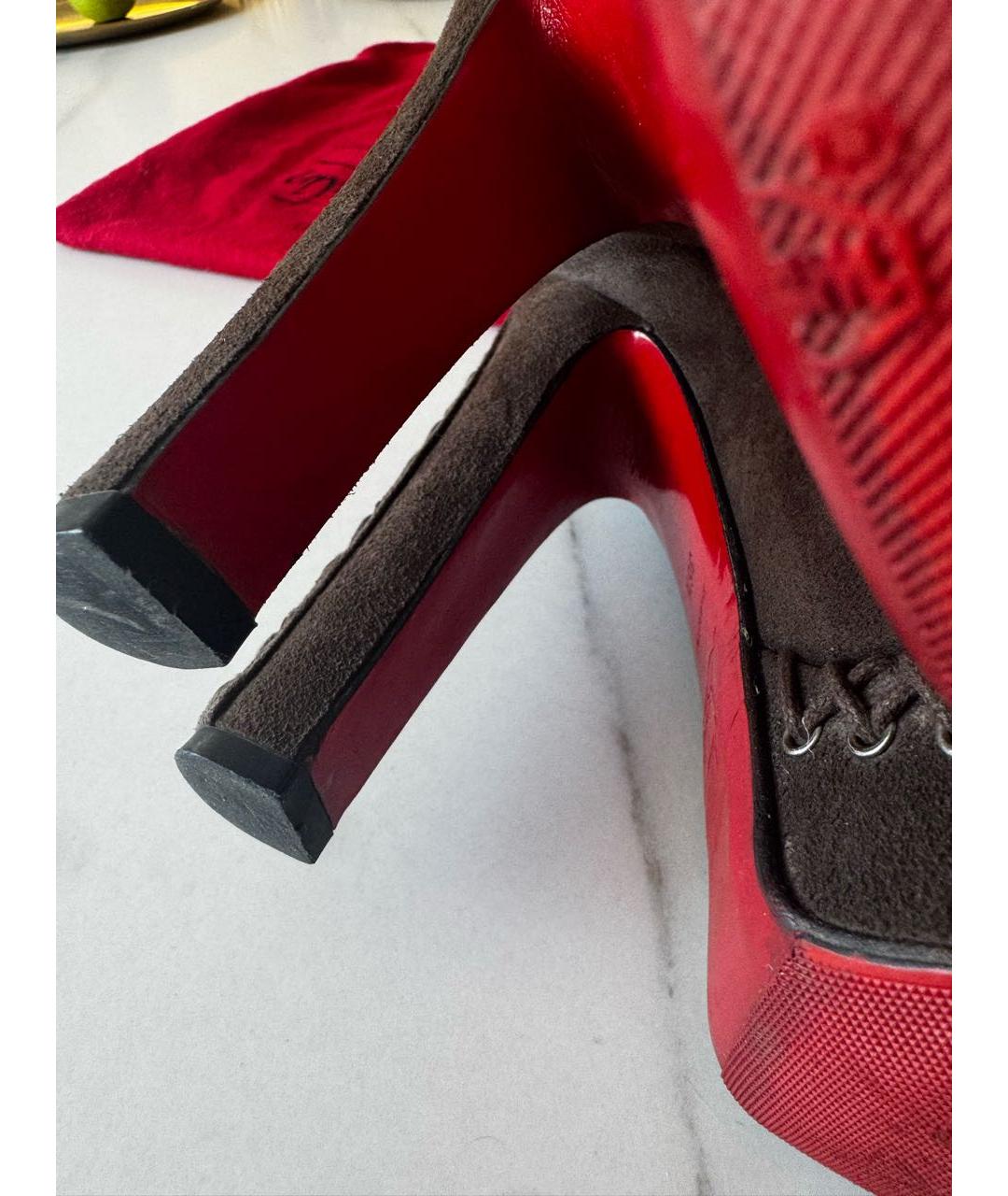 CHRISTIAN LOUBOUTIN Антрацитовые замшевые ботильоны, фото 8