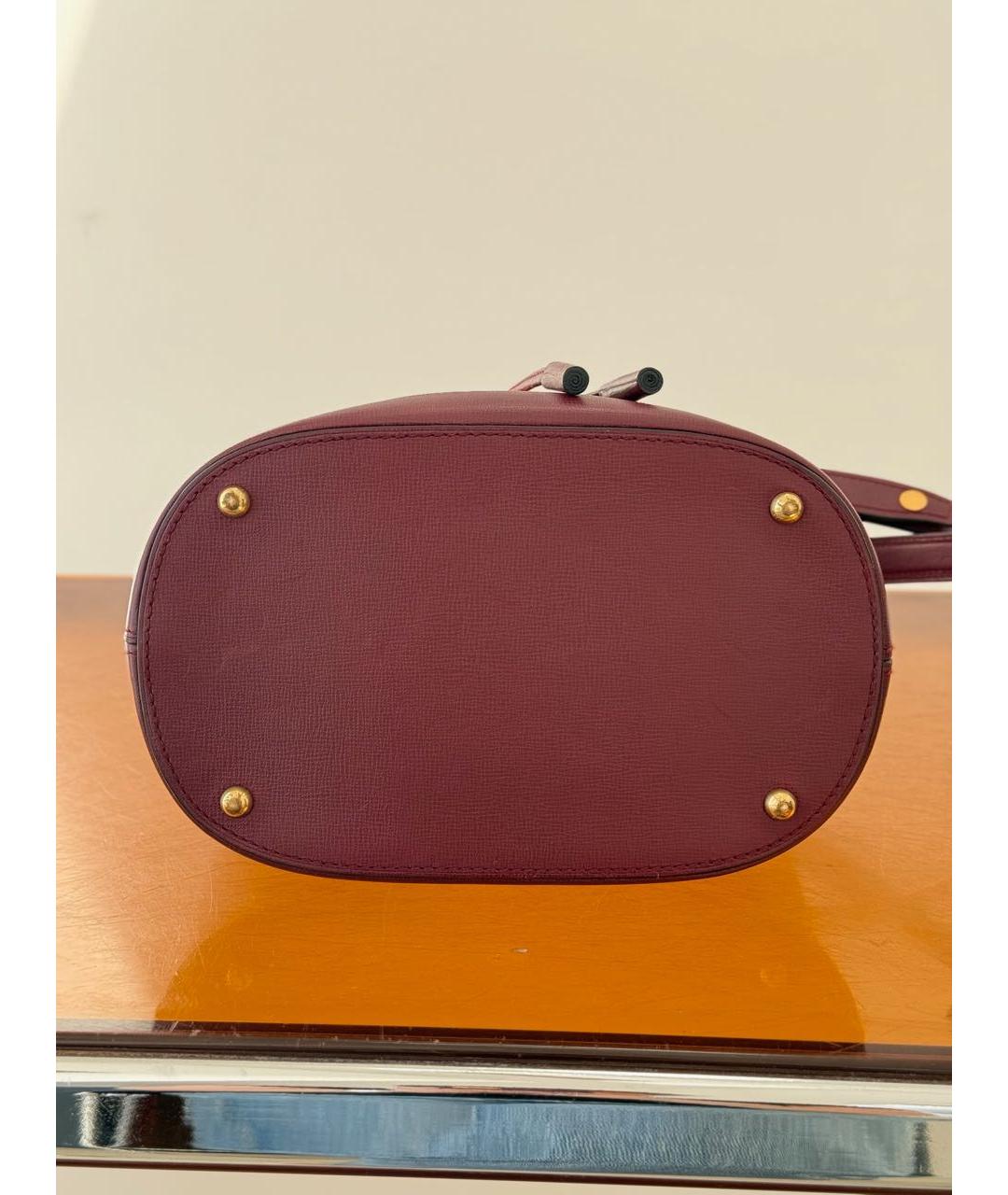 CARTIER Бордовая кожаная сумка через плечо, фото 5