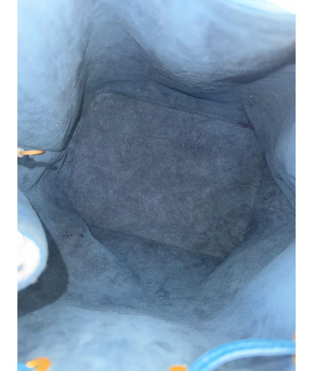 LOUIS VUITTON Синяя кожаная сумка через плечо, фото 8