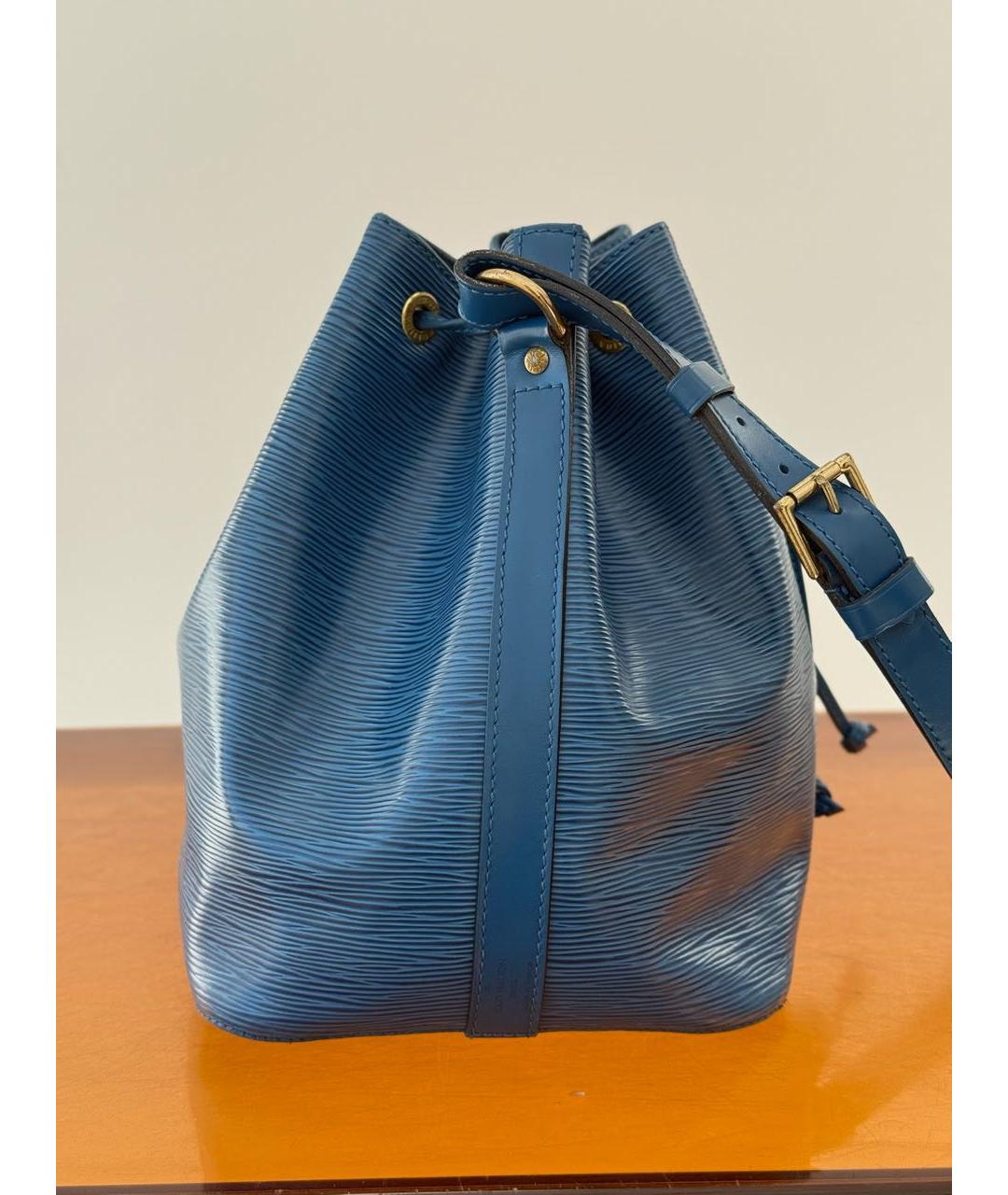 LOUIS VUITTON Синяя кожаная сумка через плечо, фото 4