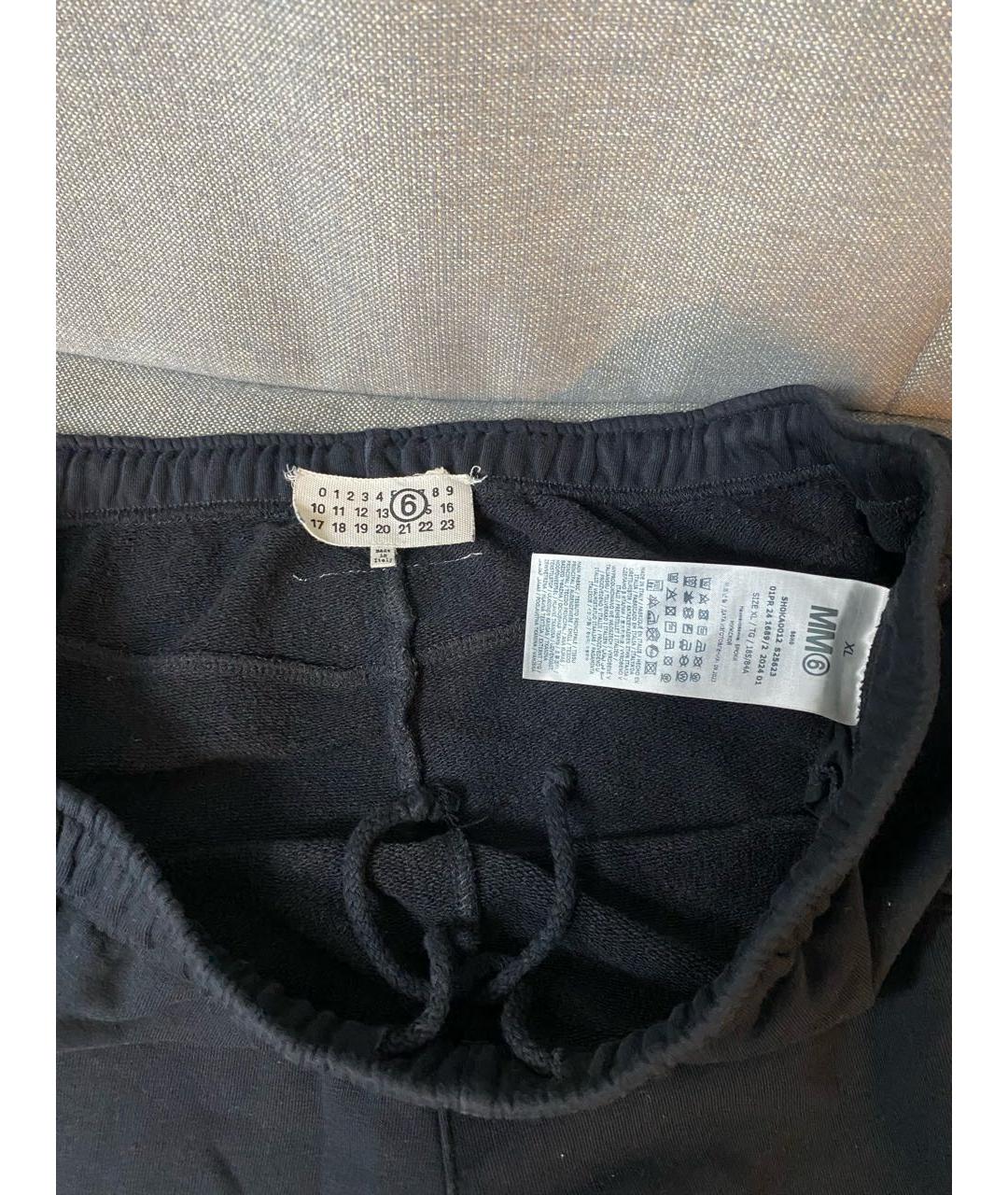 MAISON MARGIELA Черные хлопковые повседневные брюки, фото 3