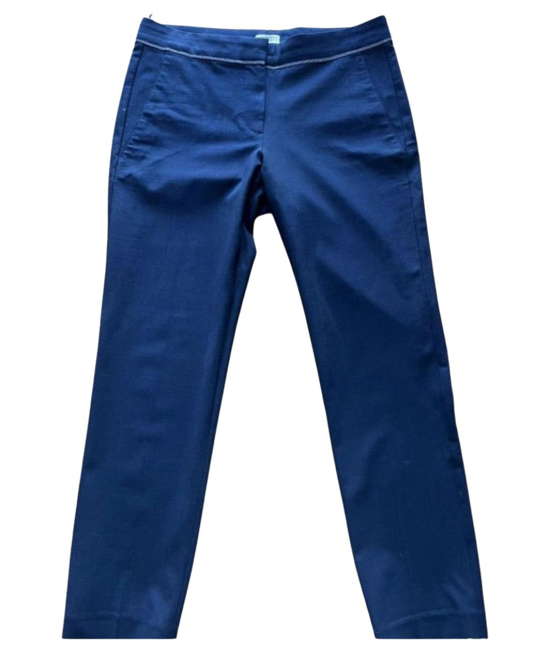 BRUNELLO CUCINELLI Синие шерстяные брюки узкие, фото 1