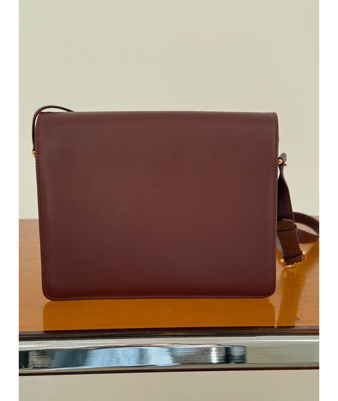 CARTIER Бордовая кожаная сумка через плечо, фото 3