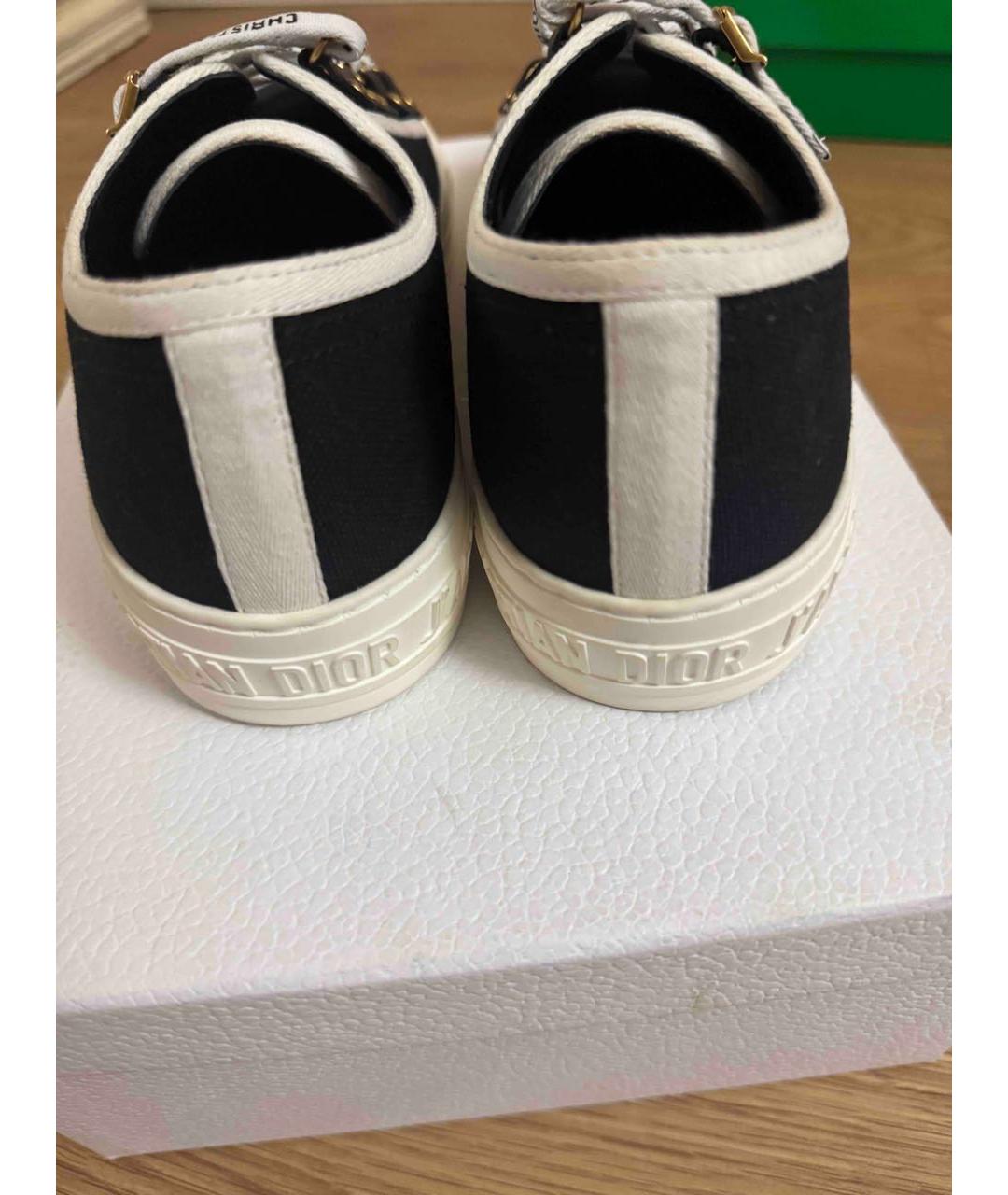 CHRISTIAN DIOR Черные текстильные кеды, фото 4
