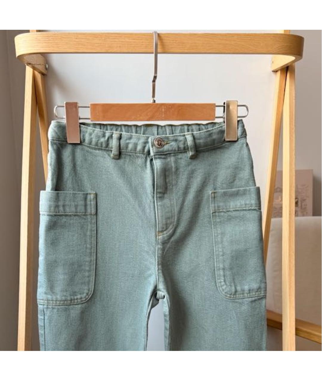 BONPOINT Зеленые деним детские джинсы, фото 3