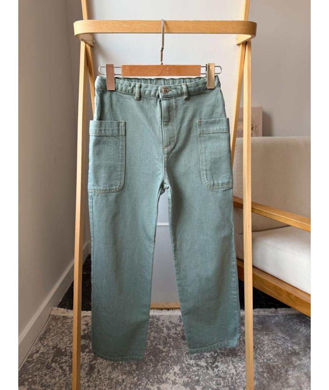 BONPOINT Зеленые деним детские джинсы, фото 5