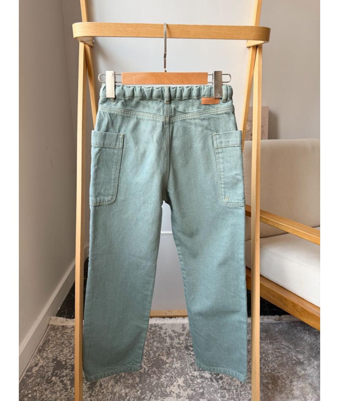 BONPOINT Зеленые деним детские джинсы, фото 2