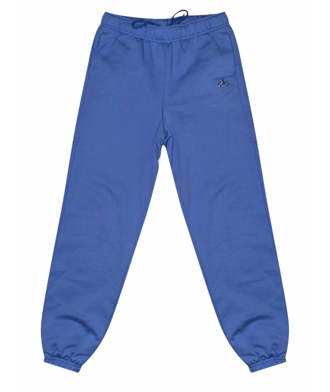 ALO YOGA Голубые хлопковые спортивные брюки и шорты, фото 1