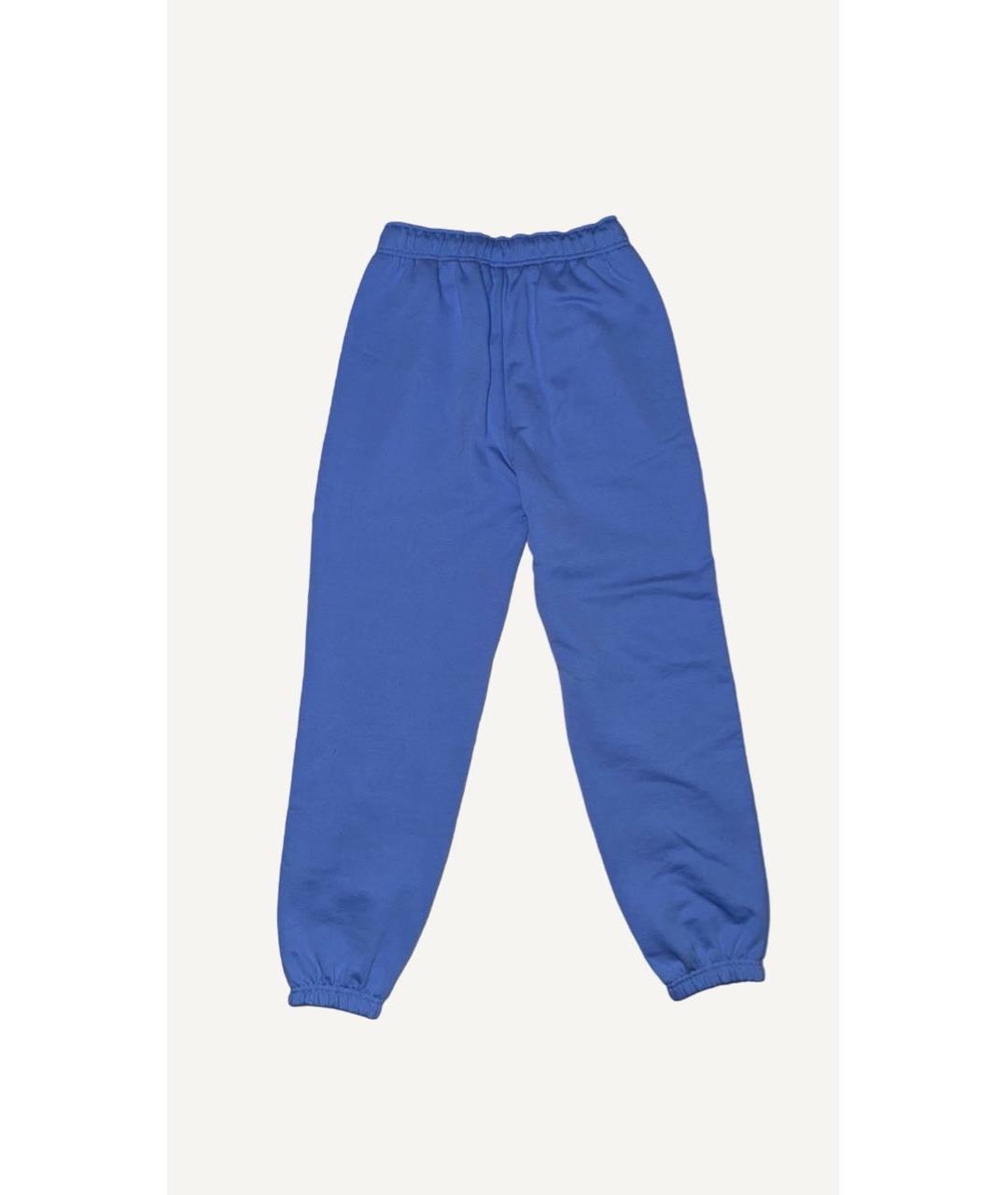 ALO YOGA Голубые хлопковые спортивные брюки и шорты, фото 2