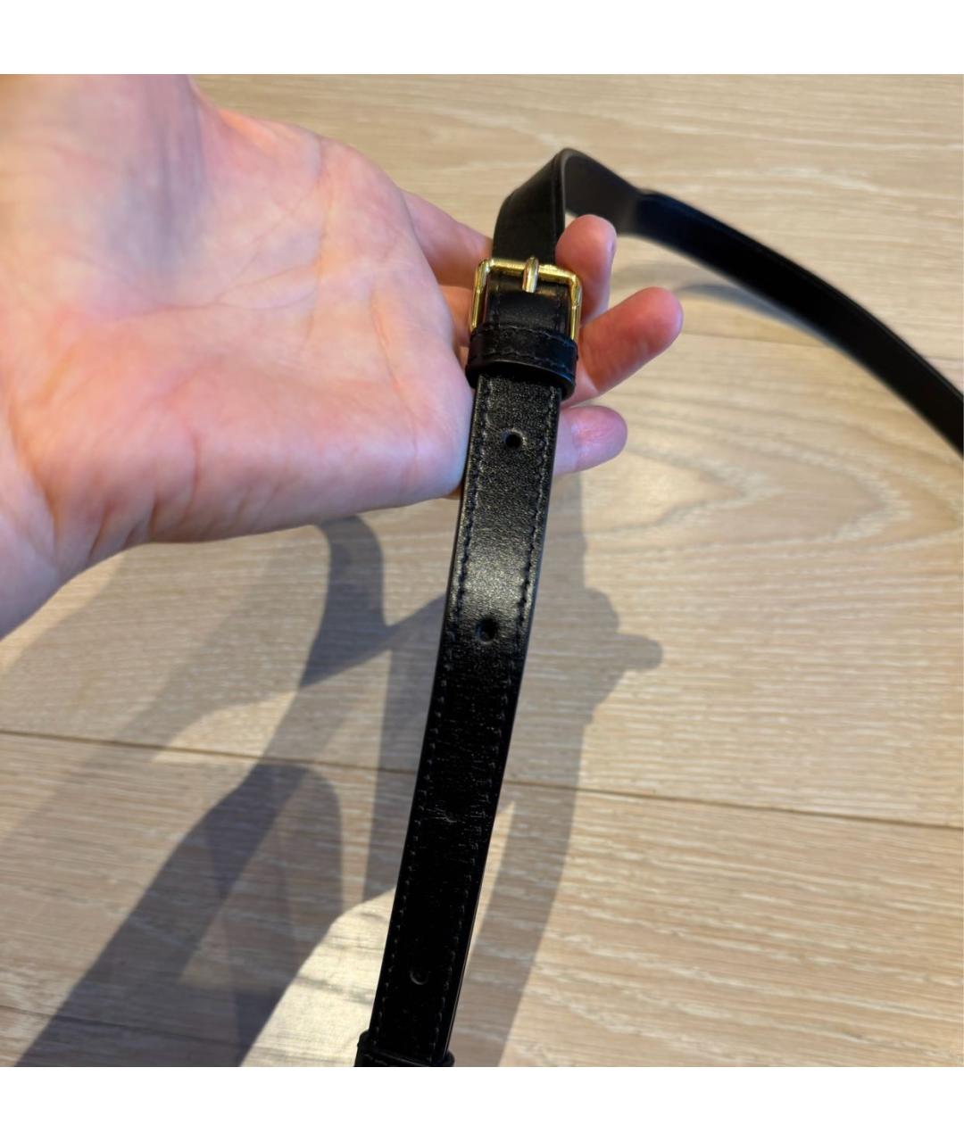 CELINE Черная кожаная сумка через плечо, фото 6