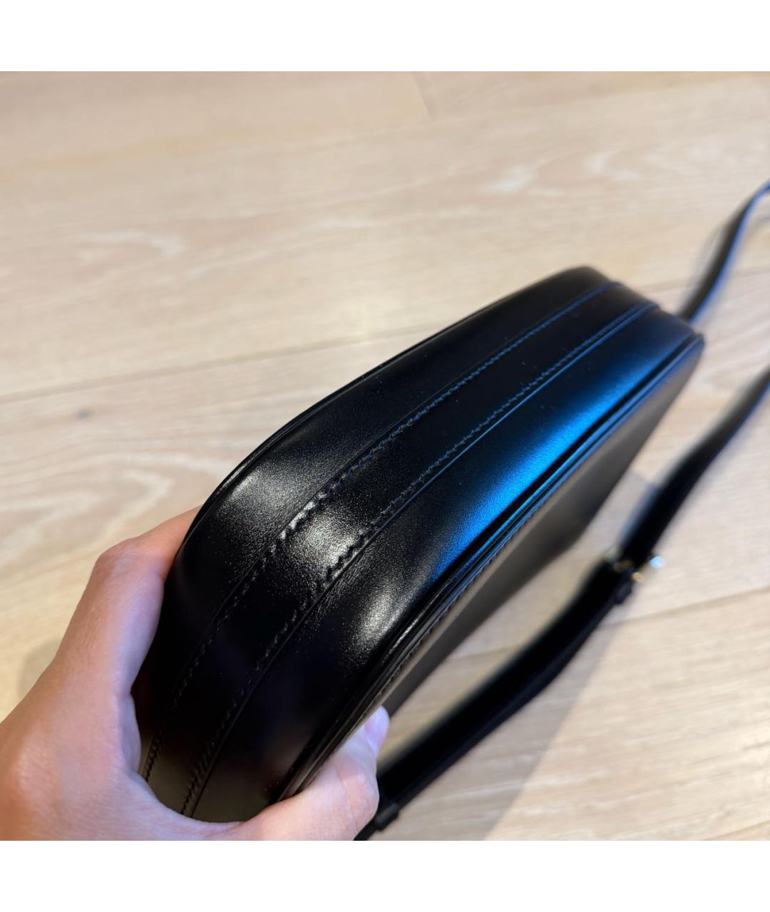 CELINE Черная кожаная сумка через плечо, фото 4