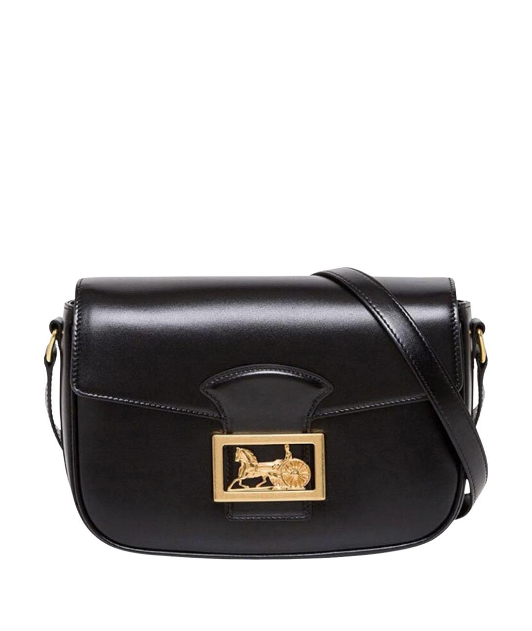 CELINE Черная кожаная сумка через плечо, фото 1