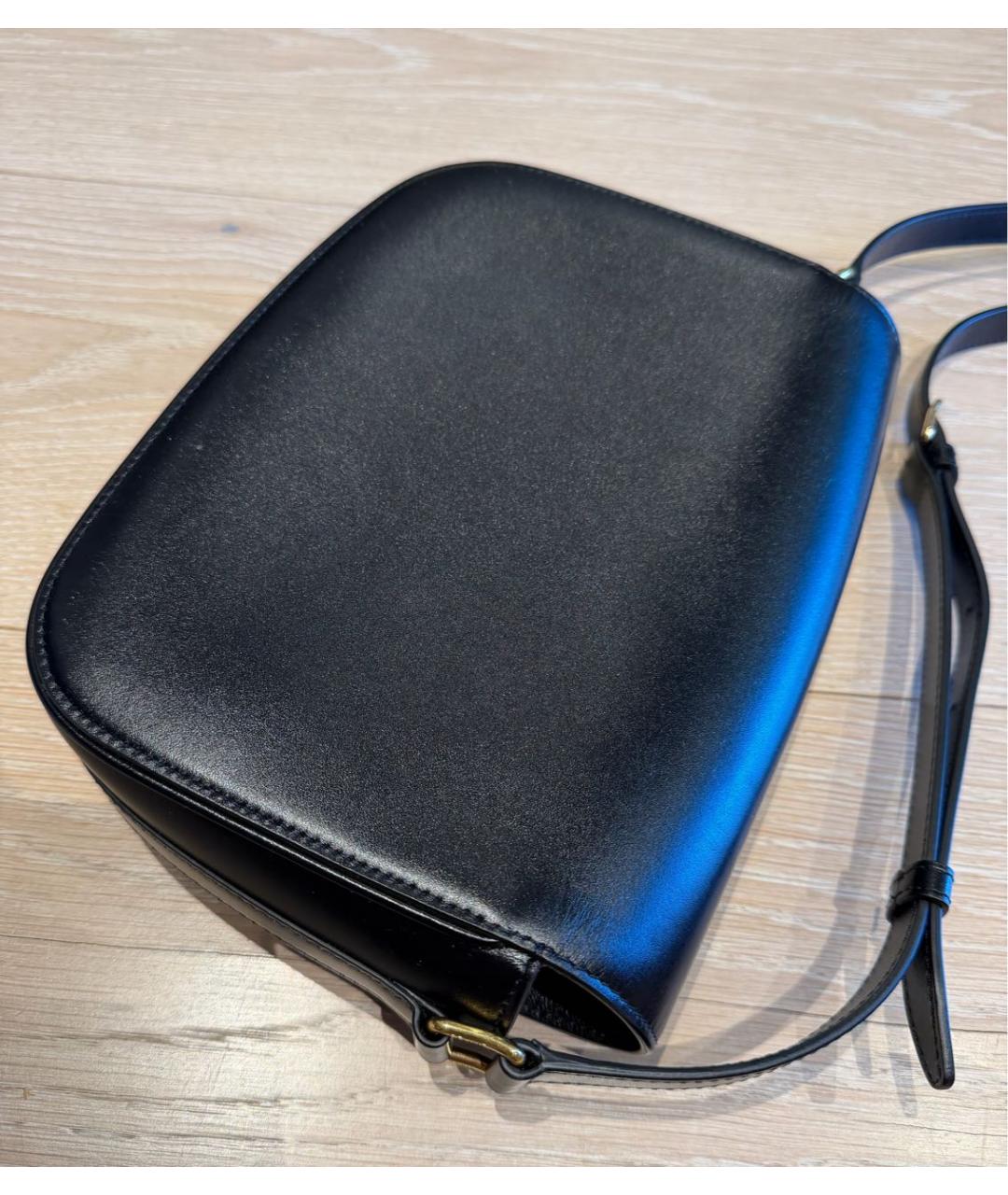 CELINE Черная кожаная сумка через плечо, фото 3