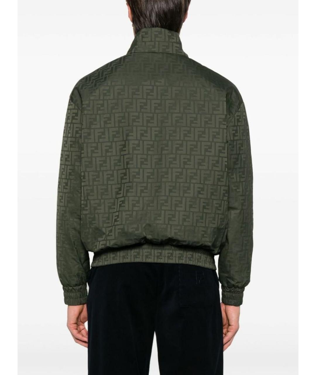 FENDI Зеленая полиамидовая куртка, фото 8