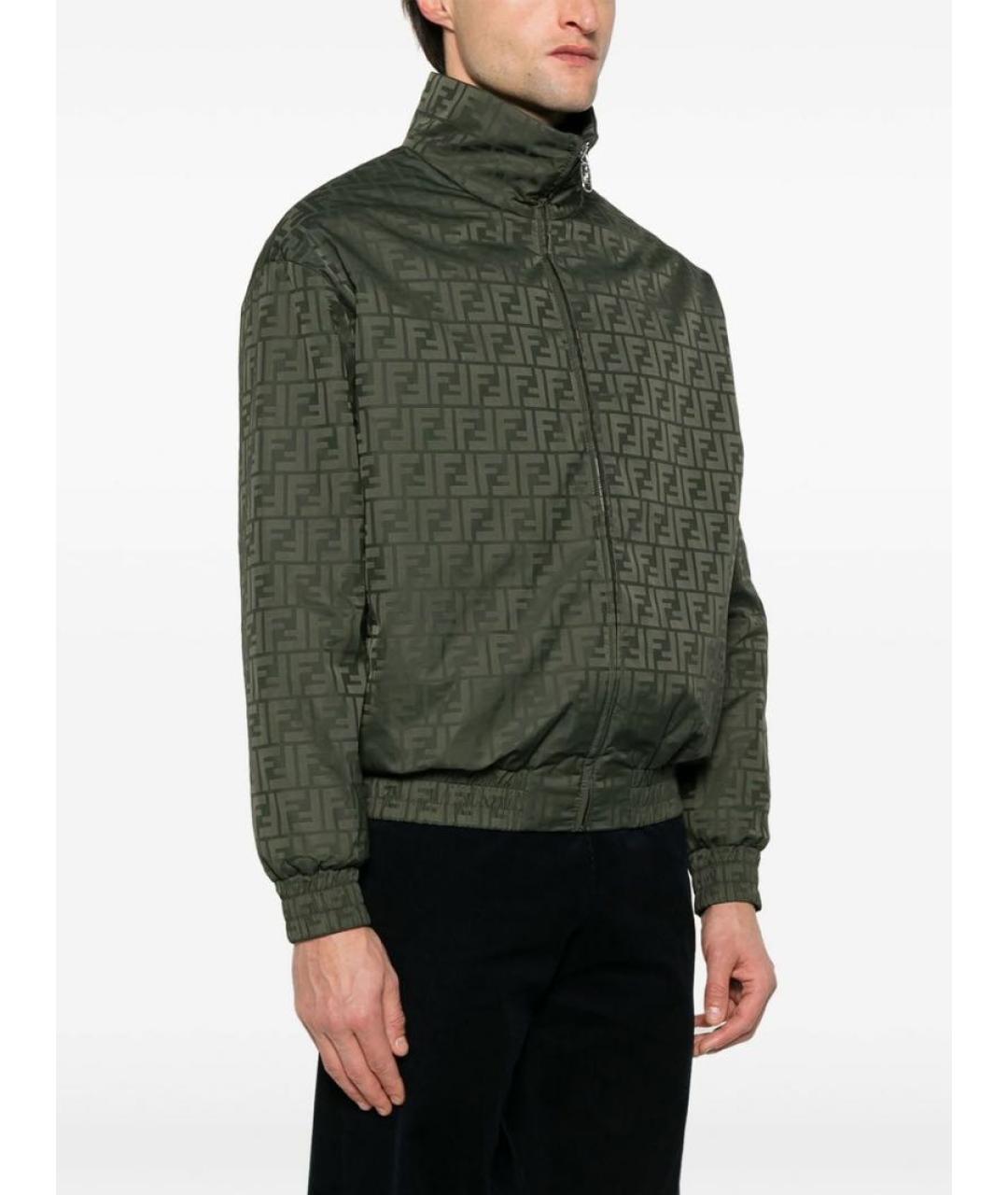 FENDI Зеленая полиамидовая куртка, фото 7