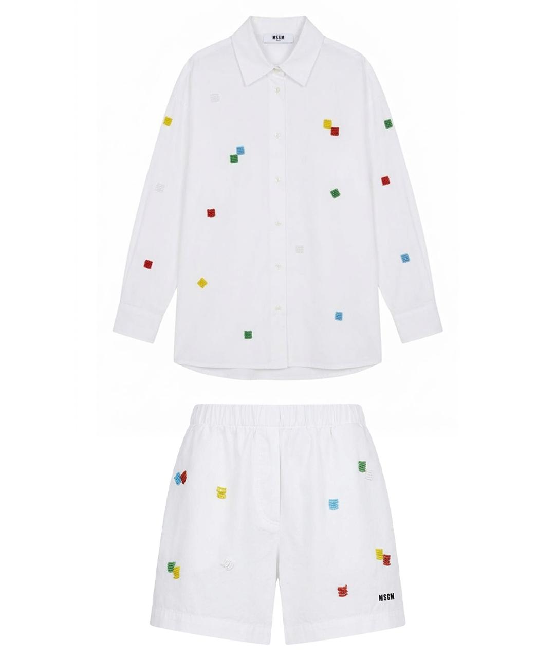 MSGM Белый хлопковый комплект, фото 1