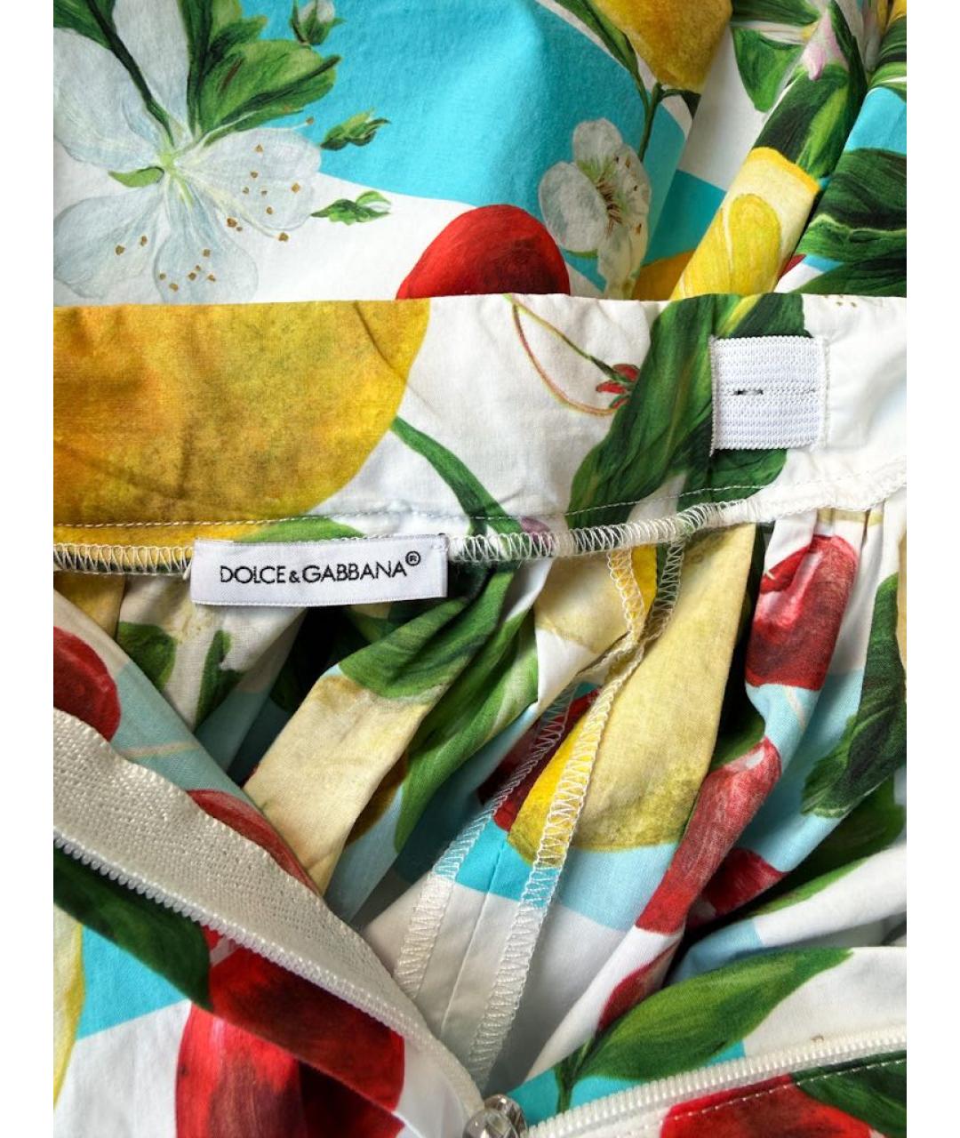 DOLCE & GABBANA KIDS Мульти хлопковая юбка, фото 2