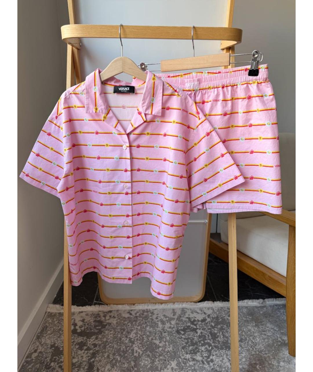 VERSACE Розовый хлопковый комплект, фото 3