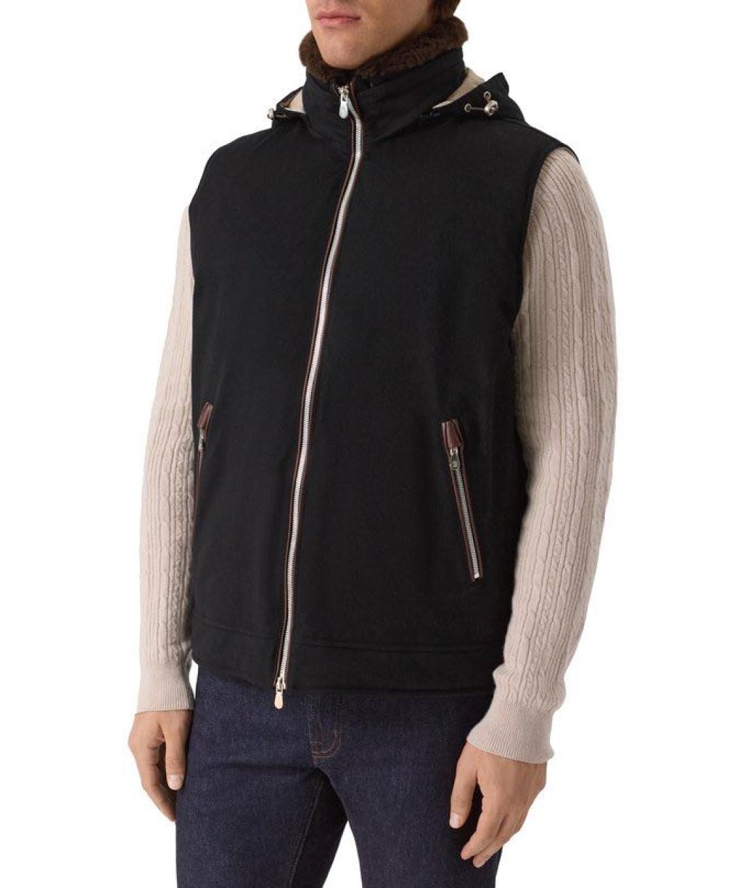 BRUNELLO CUCINELLI Черный шерстяной жилет, фото 6