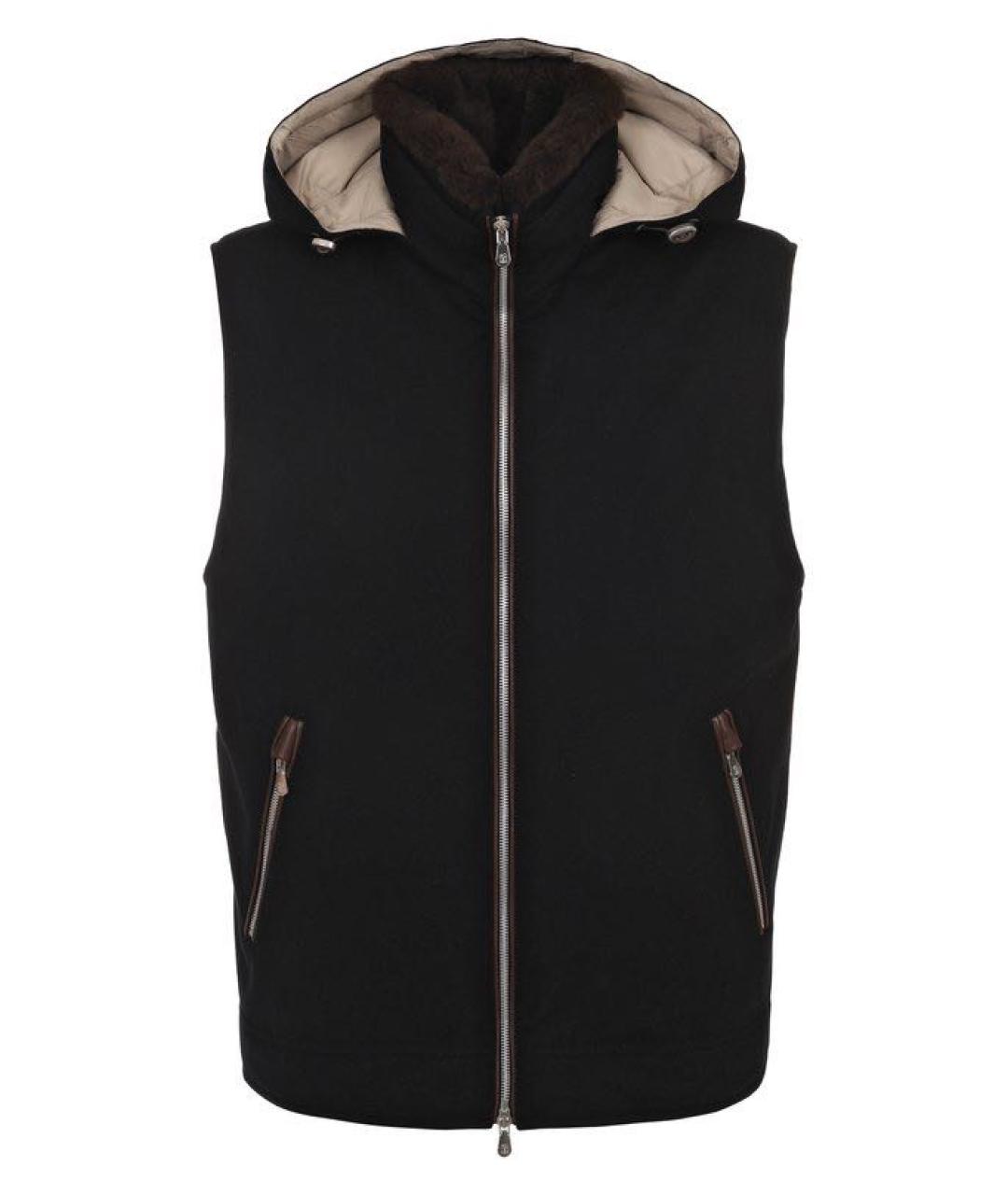 BRUNELLO CUCINELLI Черный шерстяной жилет, фото 1