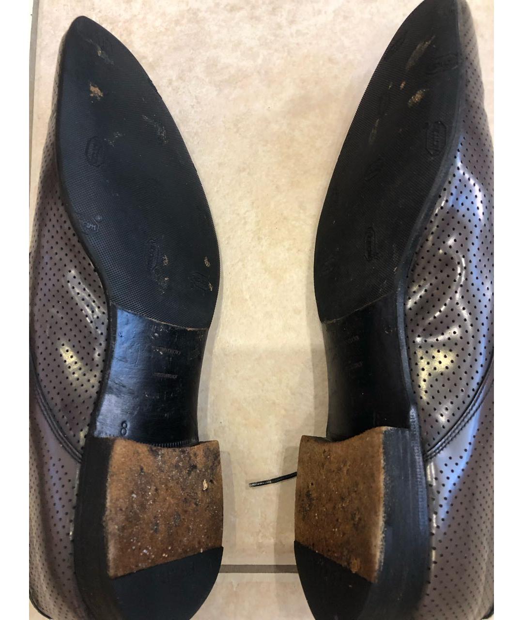 PRADA Коричневые кожаные туфли, фото 6