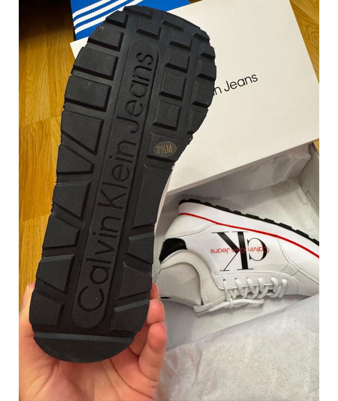 CALVIN KLEIN Белые кроссовки, фото 4