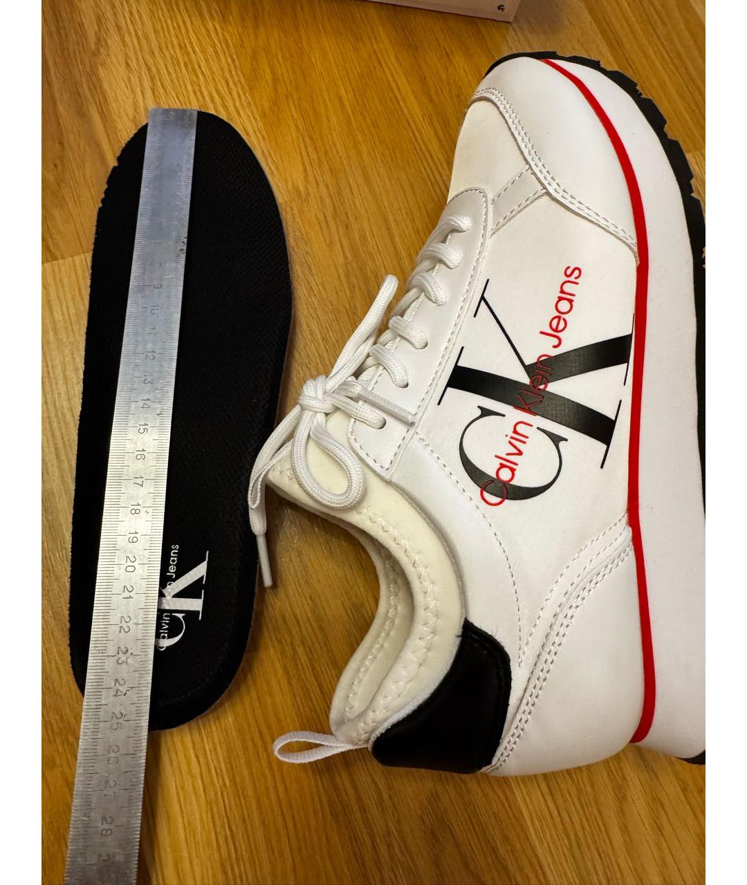 CALVIN KLEIN Белые кроссовки, фото 5