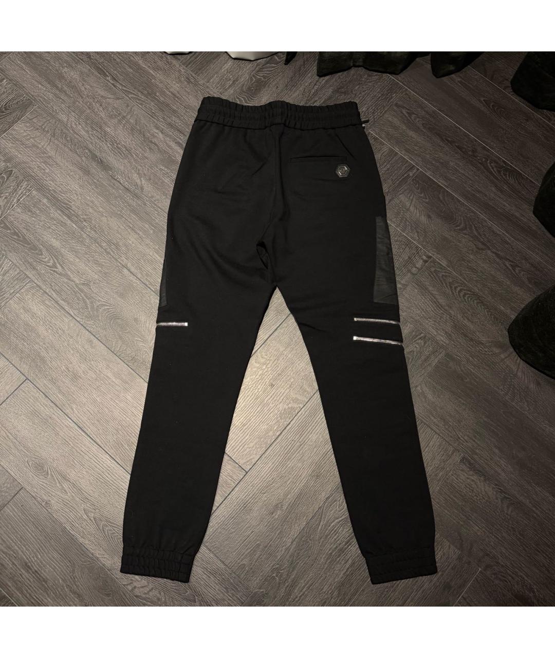 PHILIPP PLEIN Черные вискозные повседневные брюки, фото 2