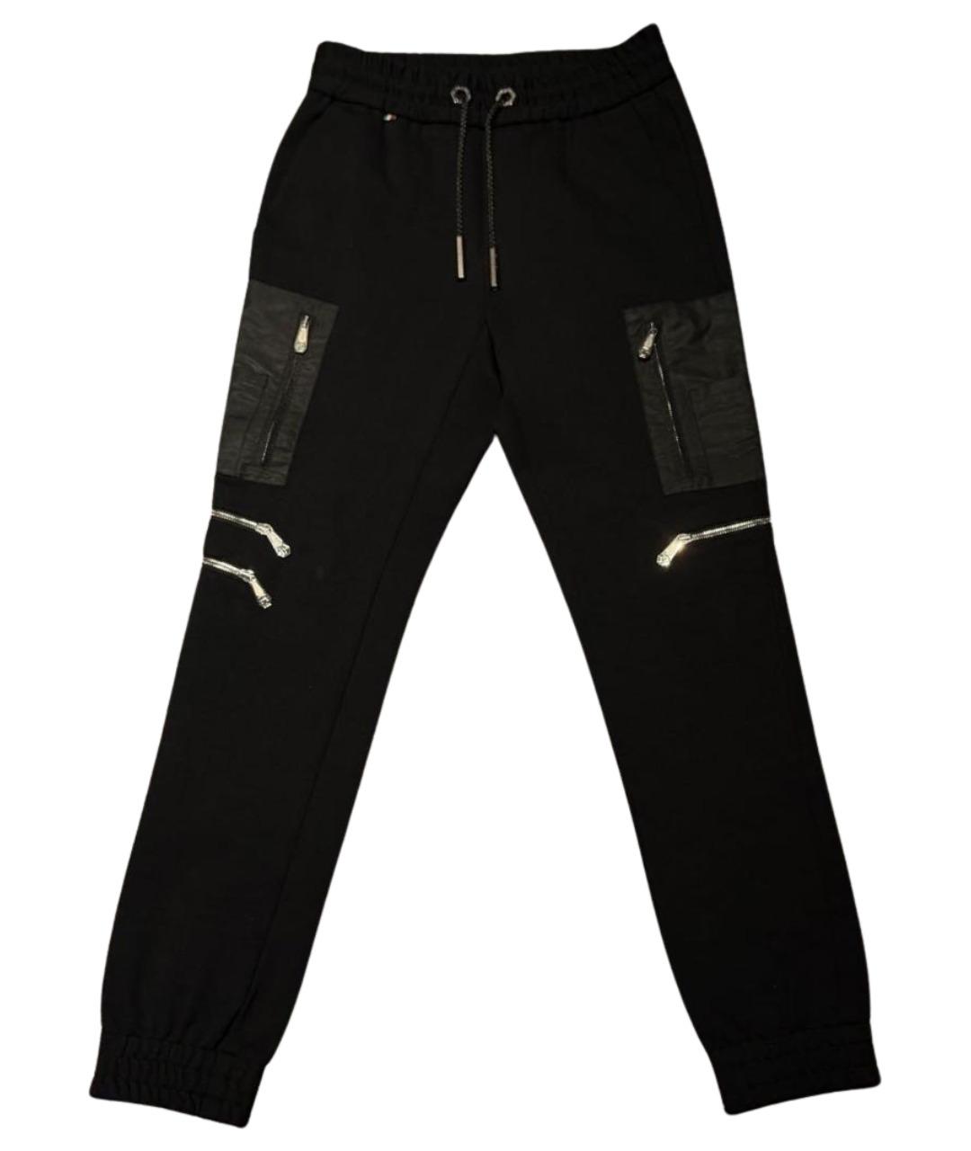 PHILIPP PLEIN Черные вискозные повседневные брюки, фото 1