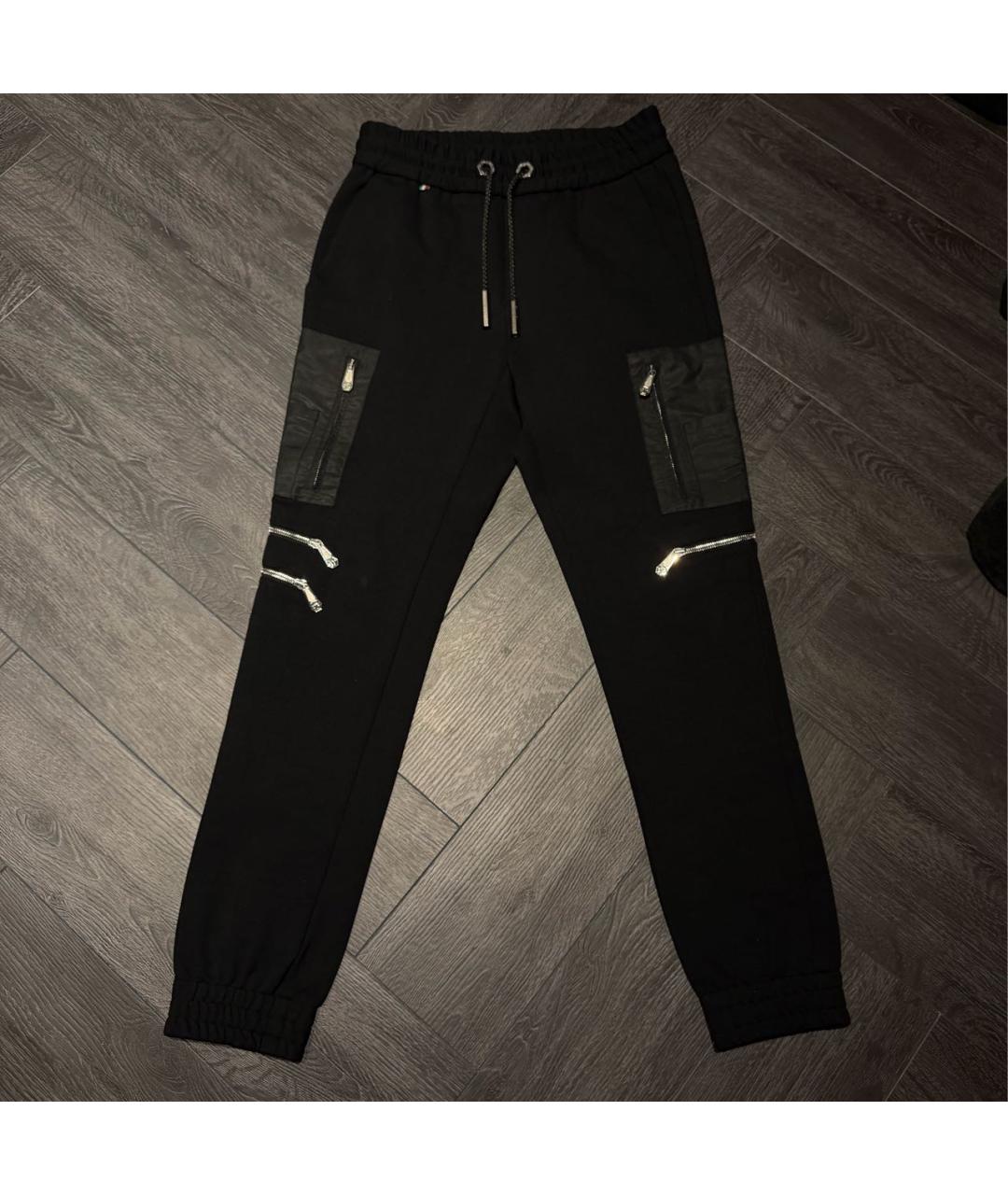 PHILIPP PLEIN Черные вискозные повседневные брюки, фото 6