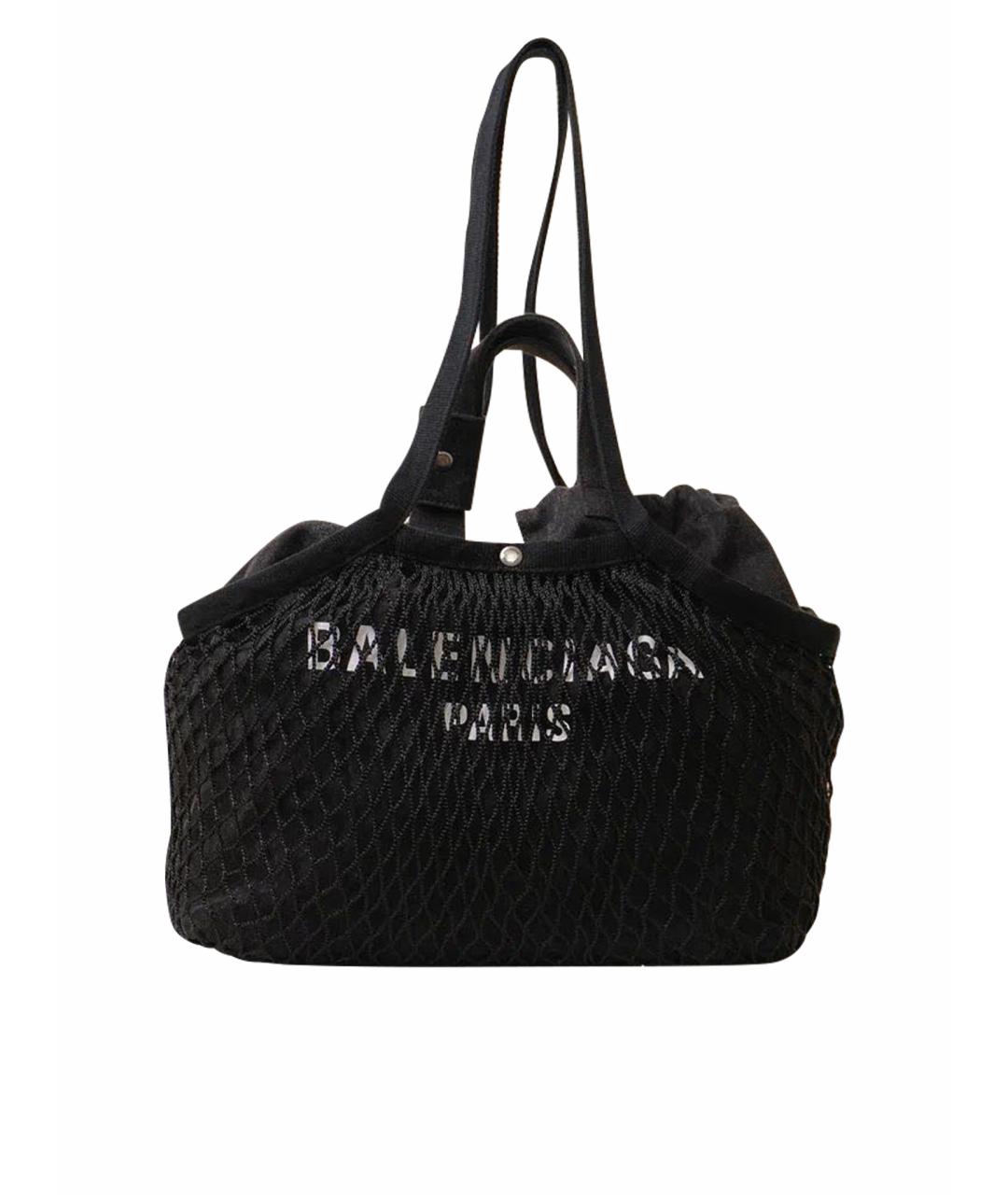 BALENCIAGA Черная синтетическая сумка тоут, фото 1