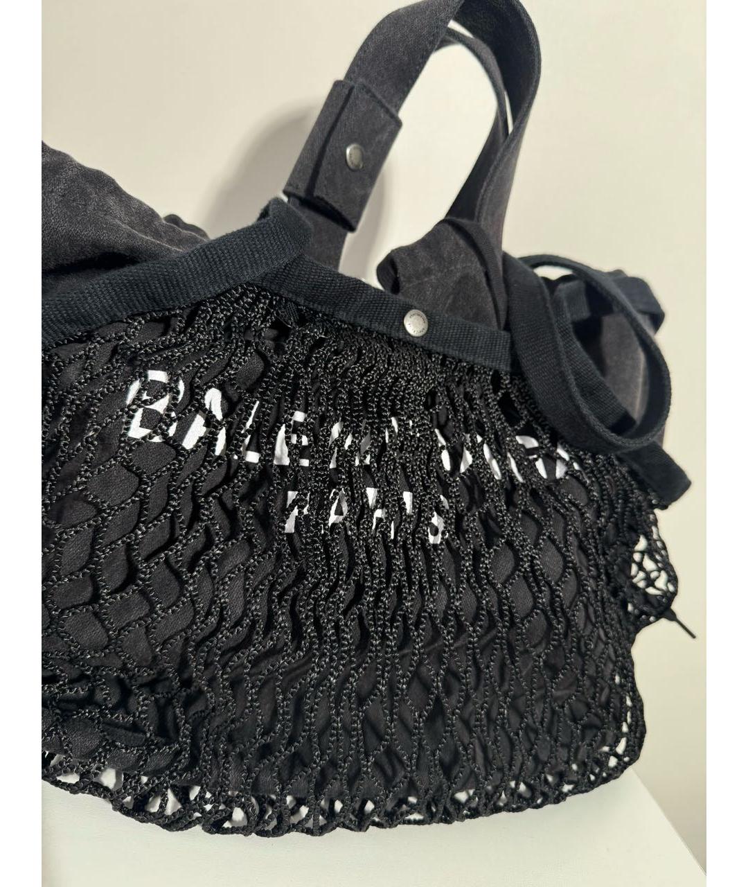 BALENCIAGA Черная синтетическая сумка тоут, фото 3