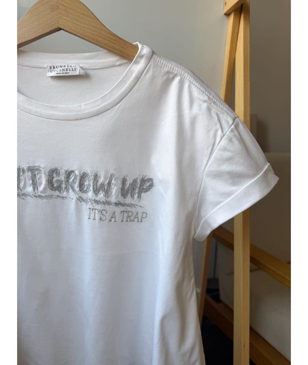BRUNELLO CUCINELLI Белый хлопковый детская футболка / топ, фото 4