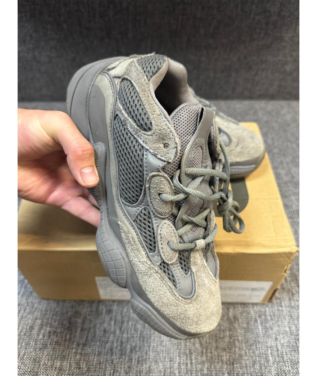 ADIDAS YEEZY Серые замшевые кроссовки, фото 3