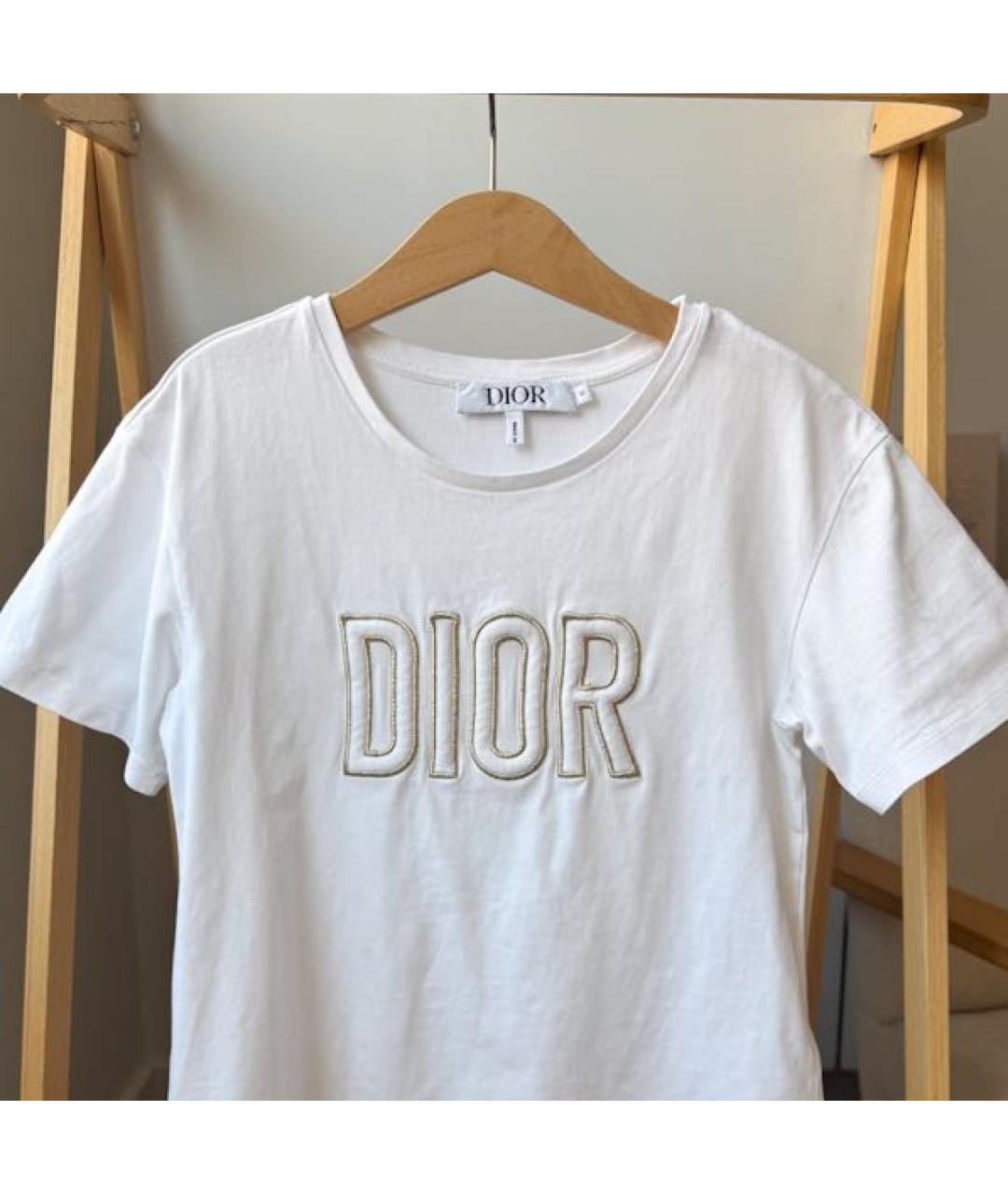 CHRISTIAN DIOR Белый хлопковый детская футболка / топ, фото 4