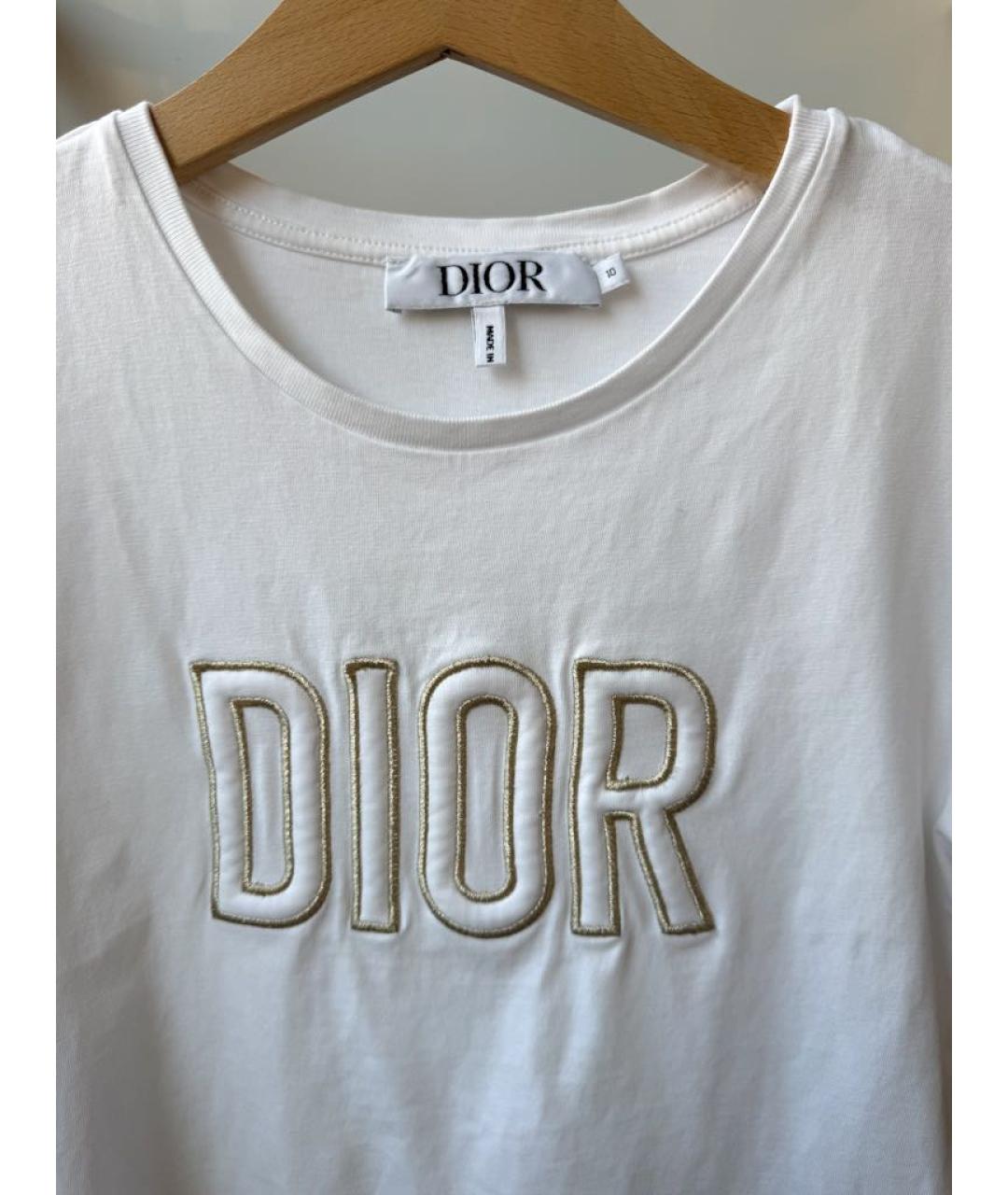 CHRISTIAN DIOR Белый хлопковый детская футболка / топ, фото 2