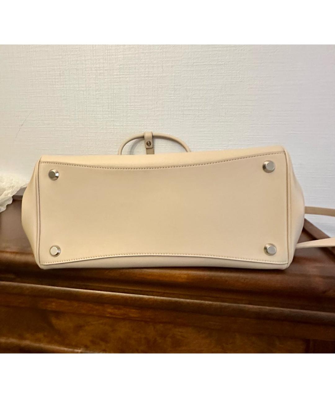 BALENCIAGA Бежевая кожаная сумка тоут, фото 8