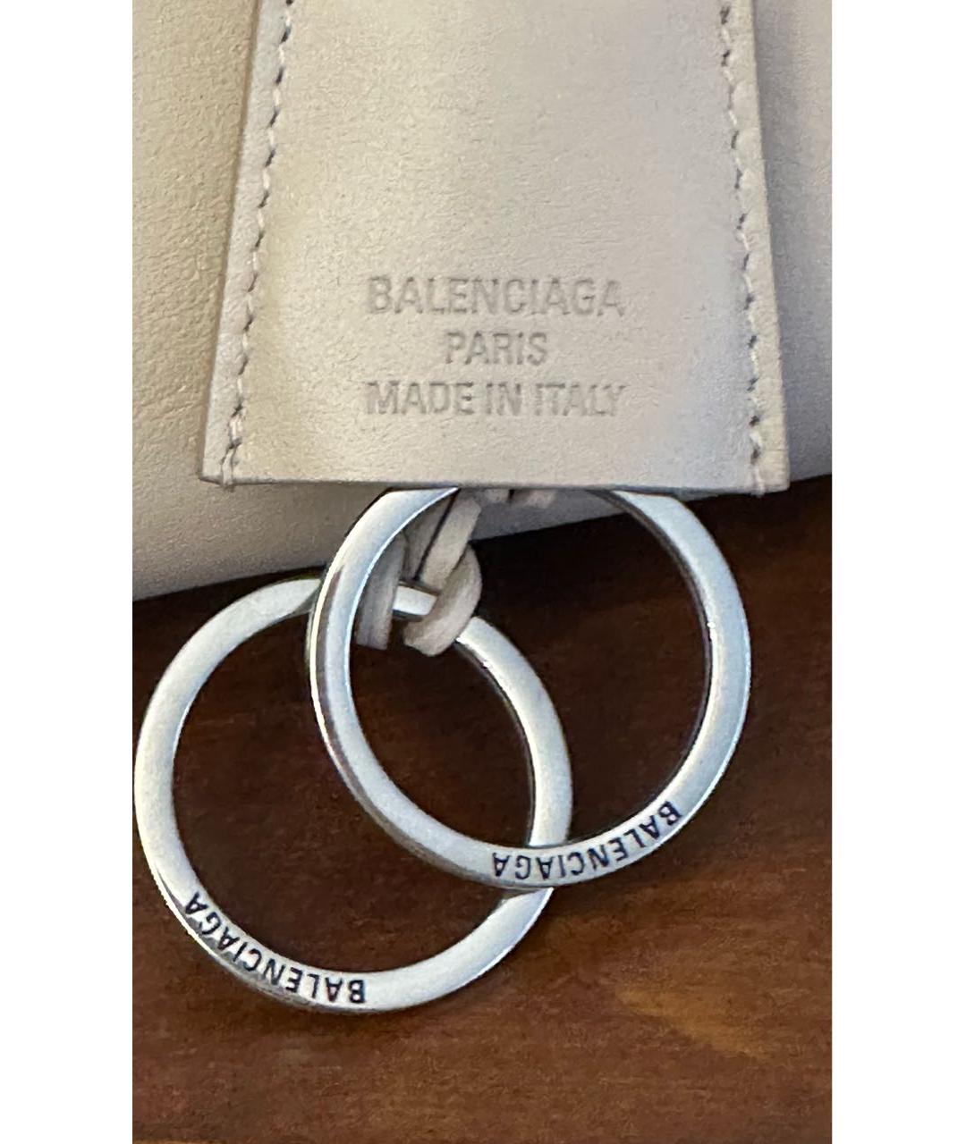 BALENCIAGA Бежевая кожаная сумка тоут, фото 6