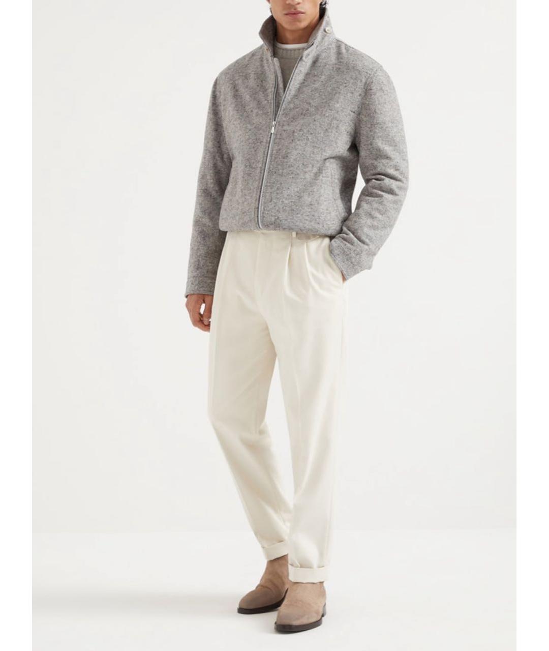 BRUNELLO CUCINELLI Серая шерстяная куртка, фото 2