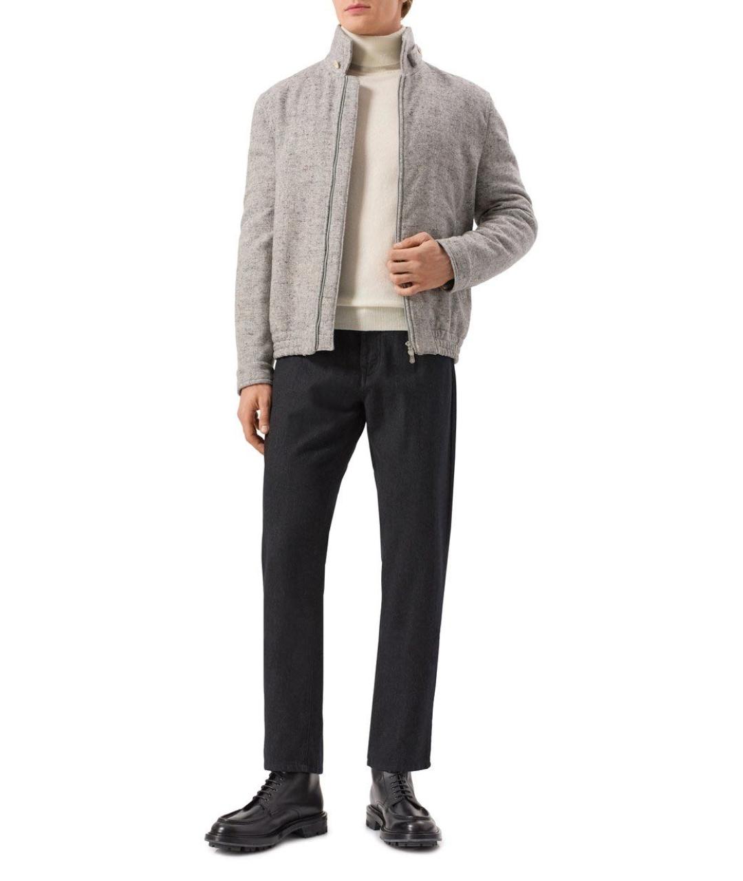 BRUNELLO CUCINELLI Серая шерстяная куртка, фото 6