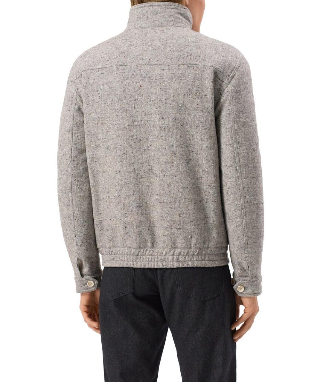 BRUNELLO CUCINELLI Серая шерстяная куртка, фото 8