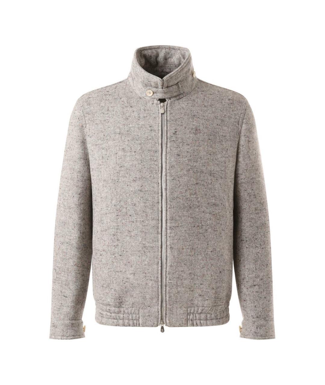 BRUNELLO CUCINELLI Серая шерстяная куртка, фото 1