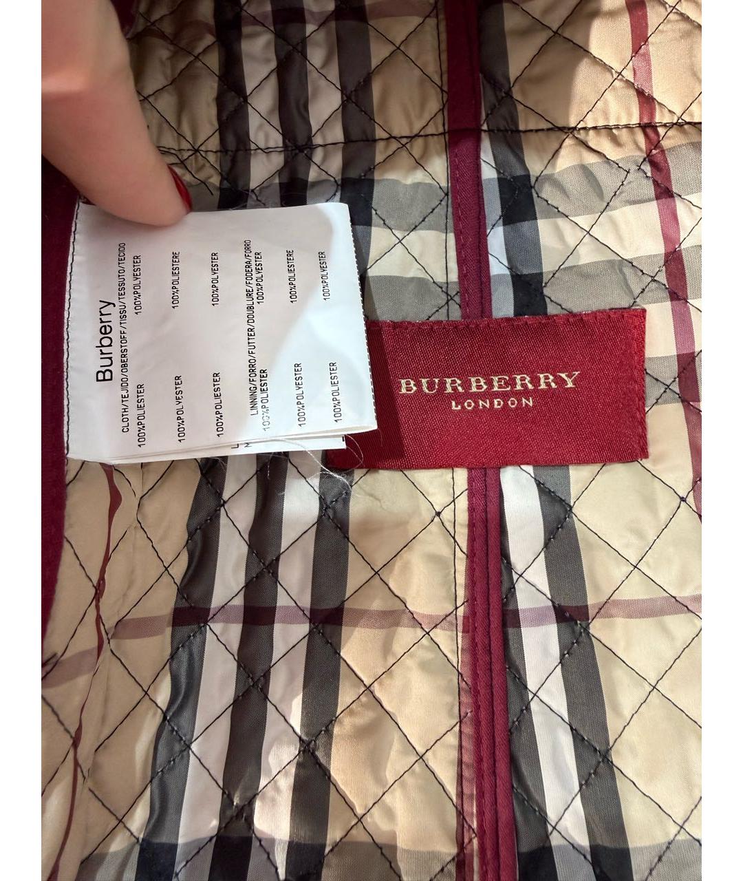 BURBERRY Черная полиэстеровая куртка, фото 7