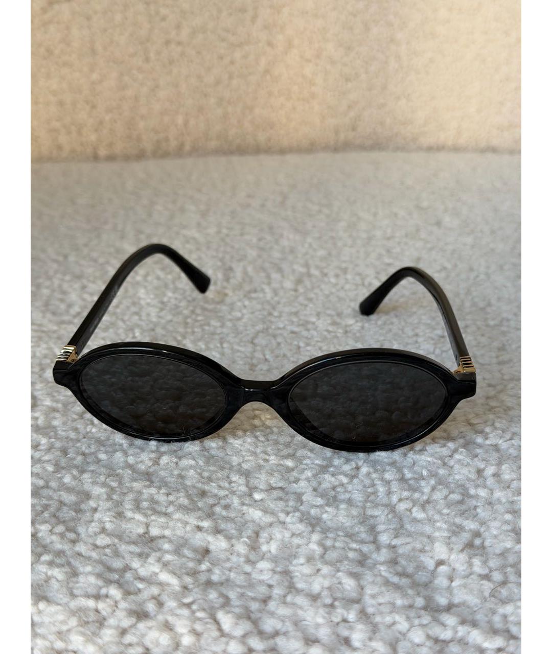 MIU MIU Черные пластиковые солнцезащитные очки, фото 3