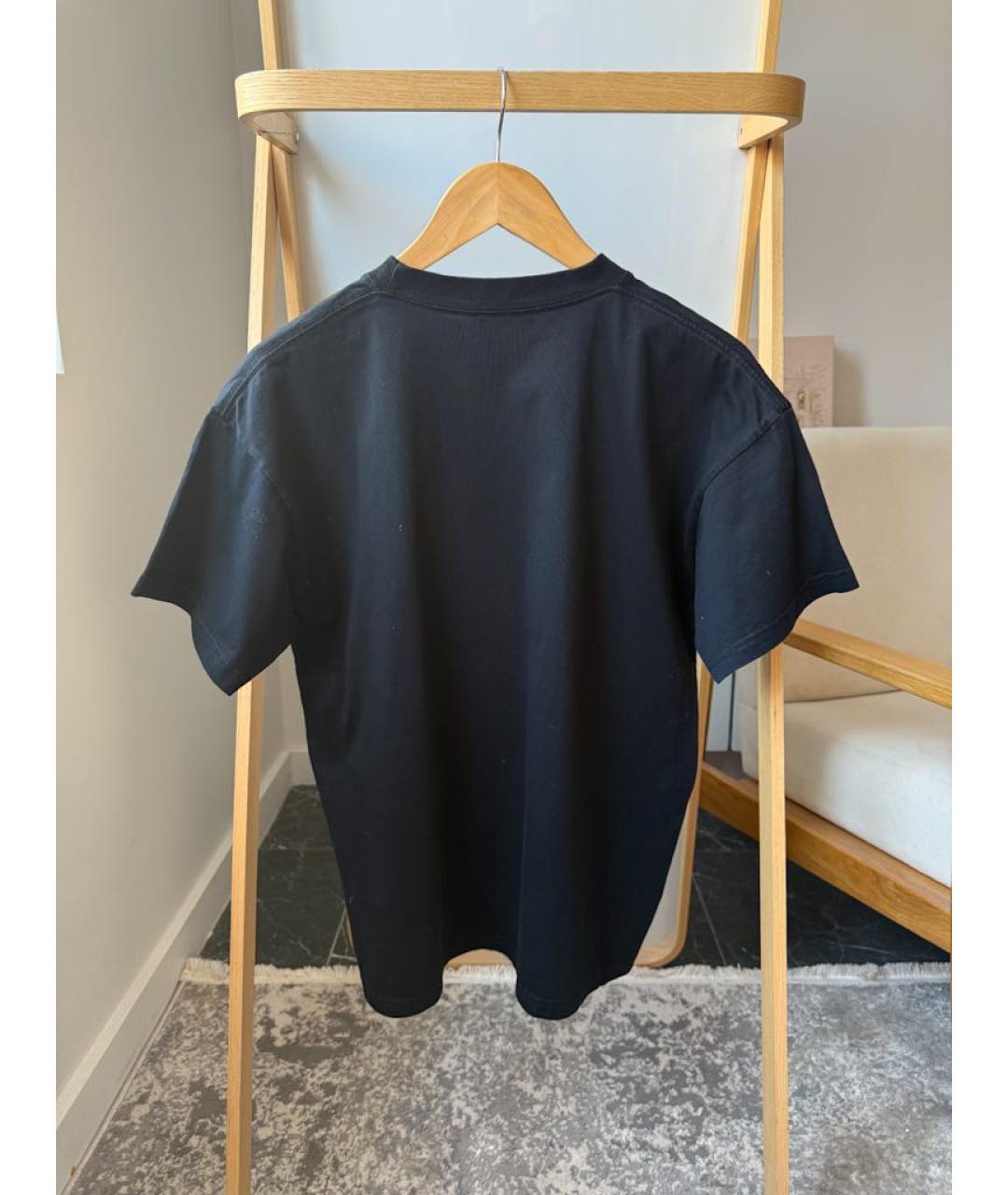 BALENCIAGA Черная хлопковая футболка, фото 2