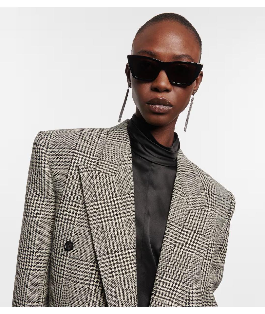 SAINT LAURENT Черные солнцезащитные очки, фото 7