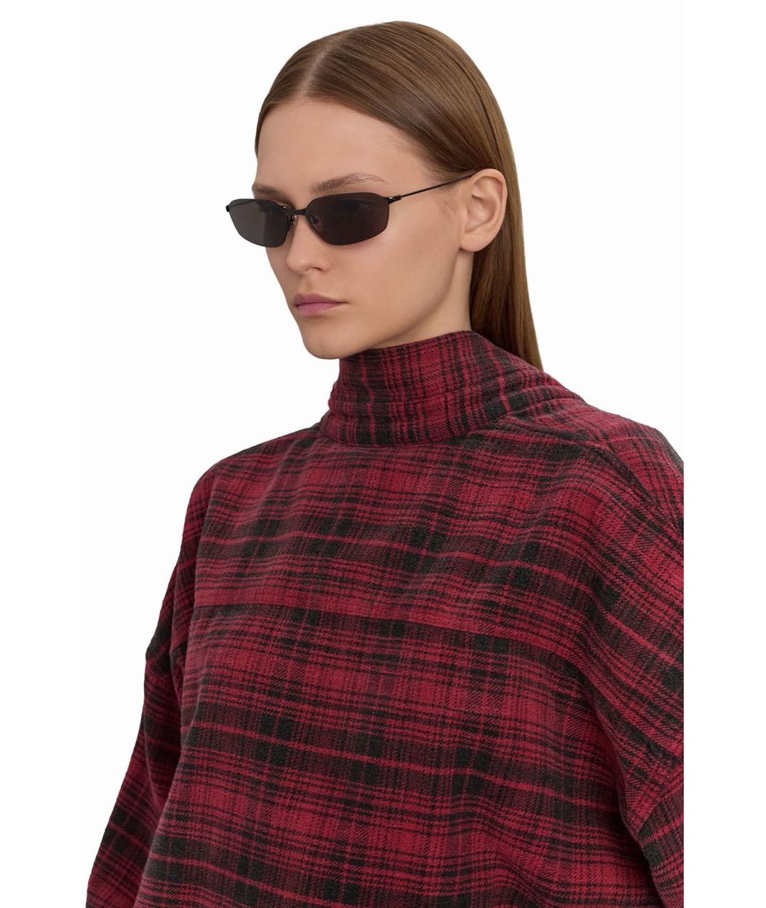 BALENCIAGA Черные металлические солнцезащитные очки, фото 5