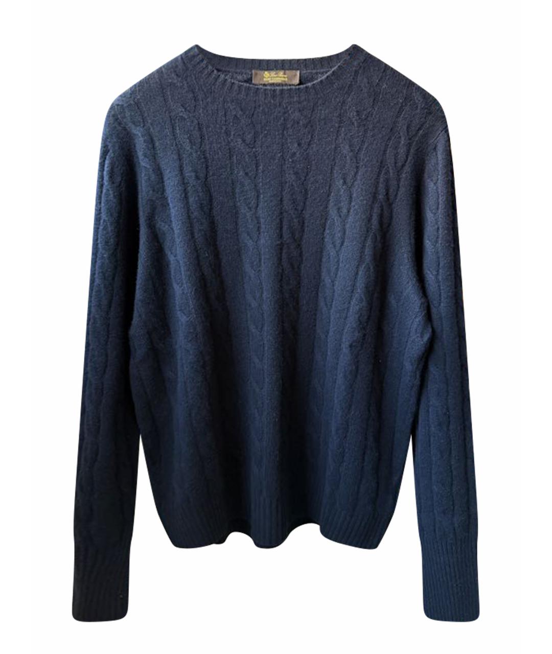 LORO PIANA Темно-синий кашемировый джемпер / свитер, фото 1