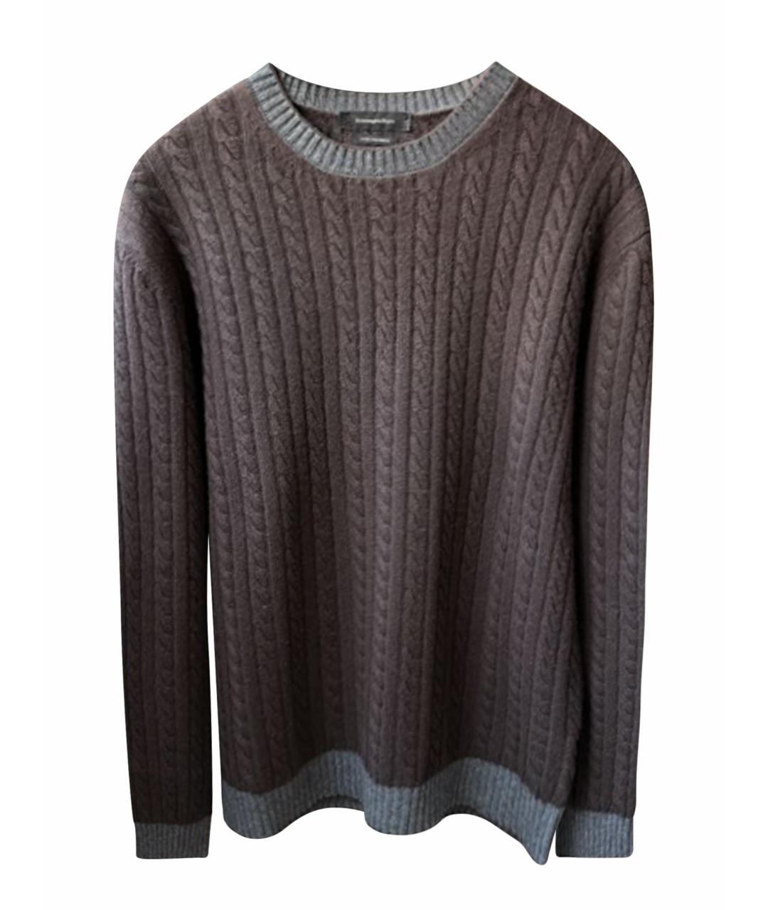 ERMENEGILDO ZEGNA XXX Коричневый кашемировый джемпер / свитер, фото 1
